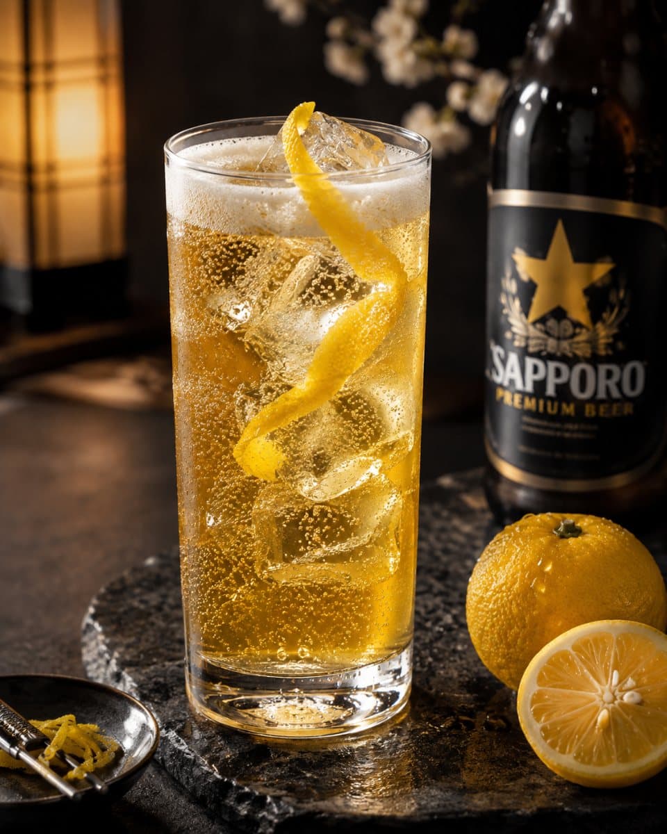 Cocktail Sapporo au Yuzu