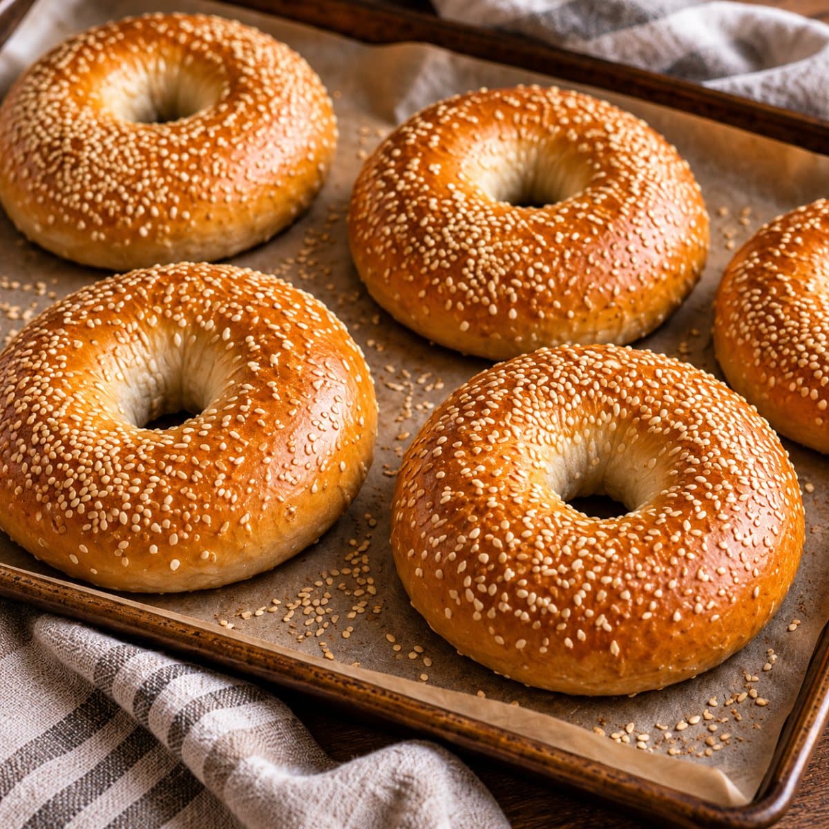 Bagels maison au sésame