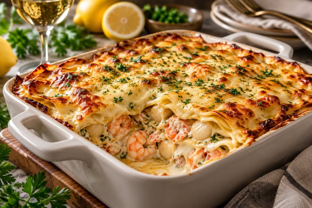 Lasagne crémeuse aux fruits de mer