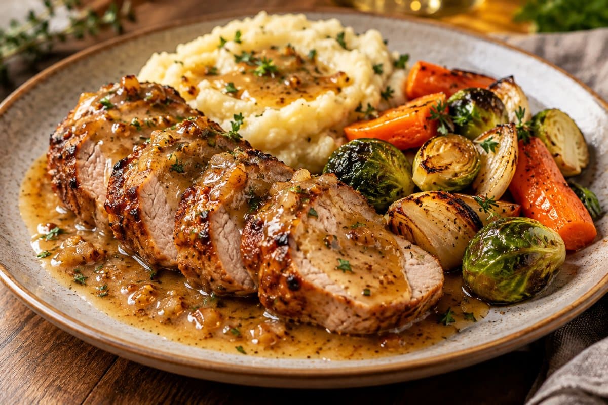 Filet de porc tendre à la moutarde et au miel