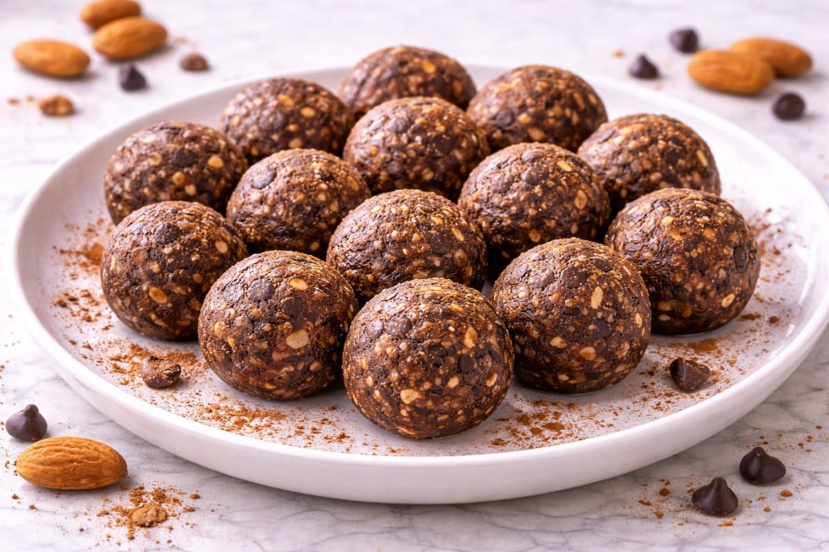 Energy bites cacao-amande
