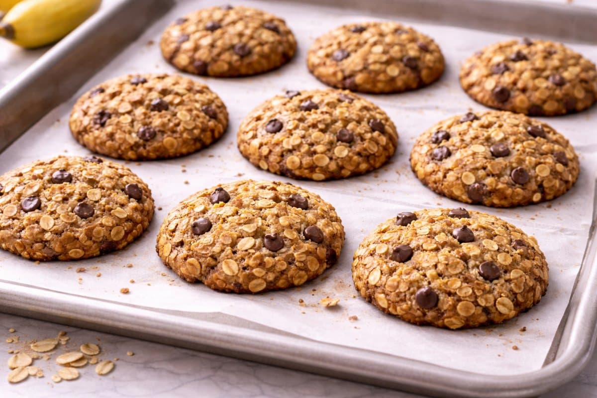 Biscuits avoine-banane sans sucre raffiné