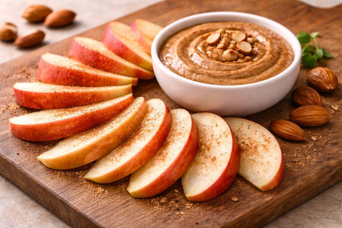 Tranches de pomme et beurre d’amande