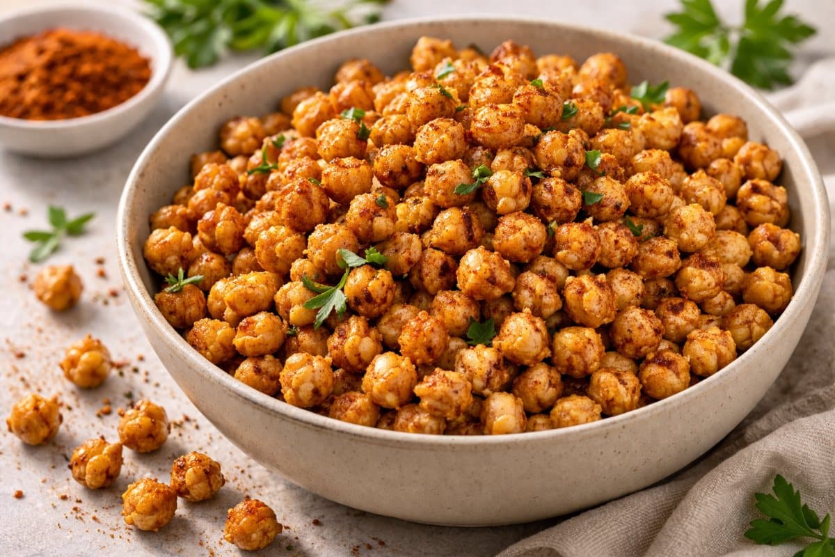 Spicy Crispy Chickpeas