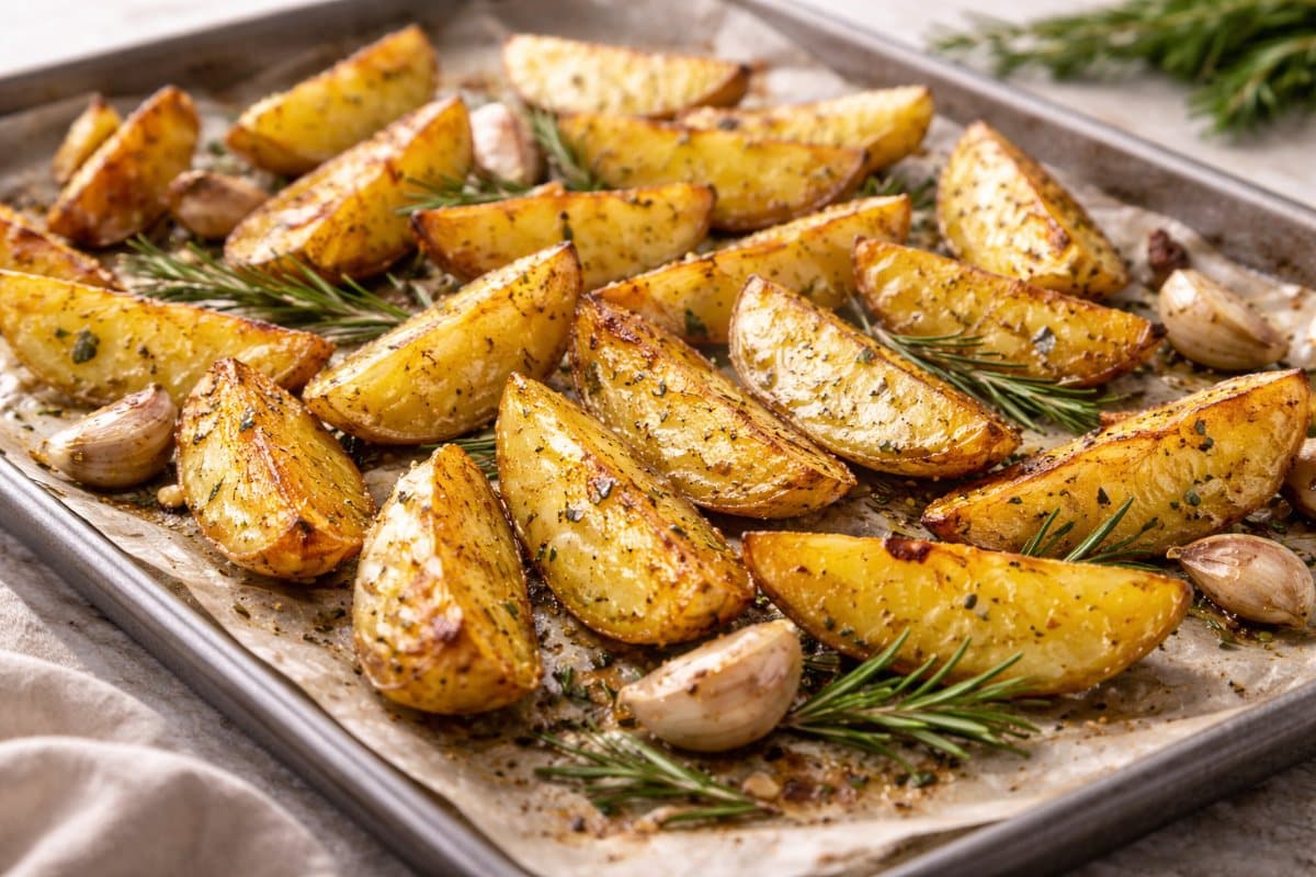 Pommes de terre rôties à l’ail et au romarin