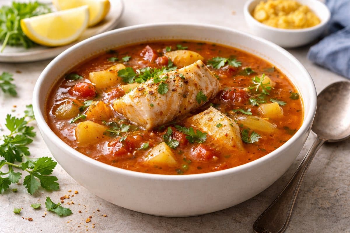 Marseille-style fish soup (simplified)