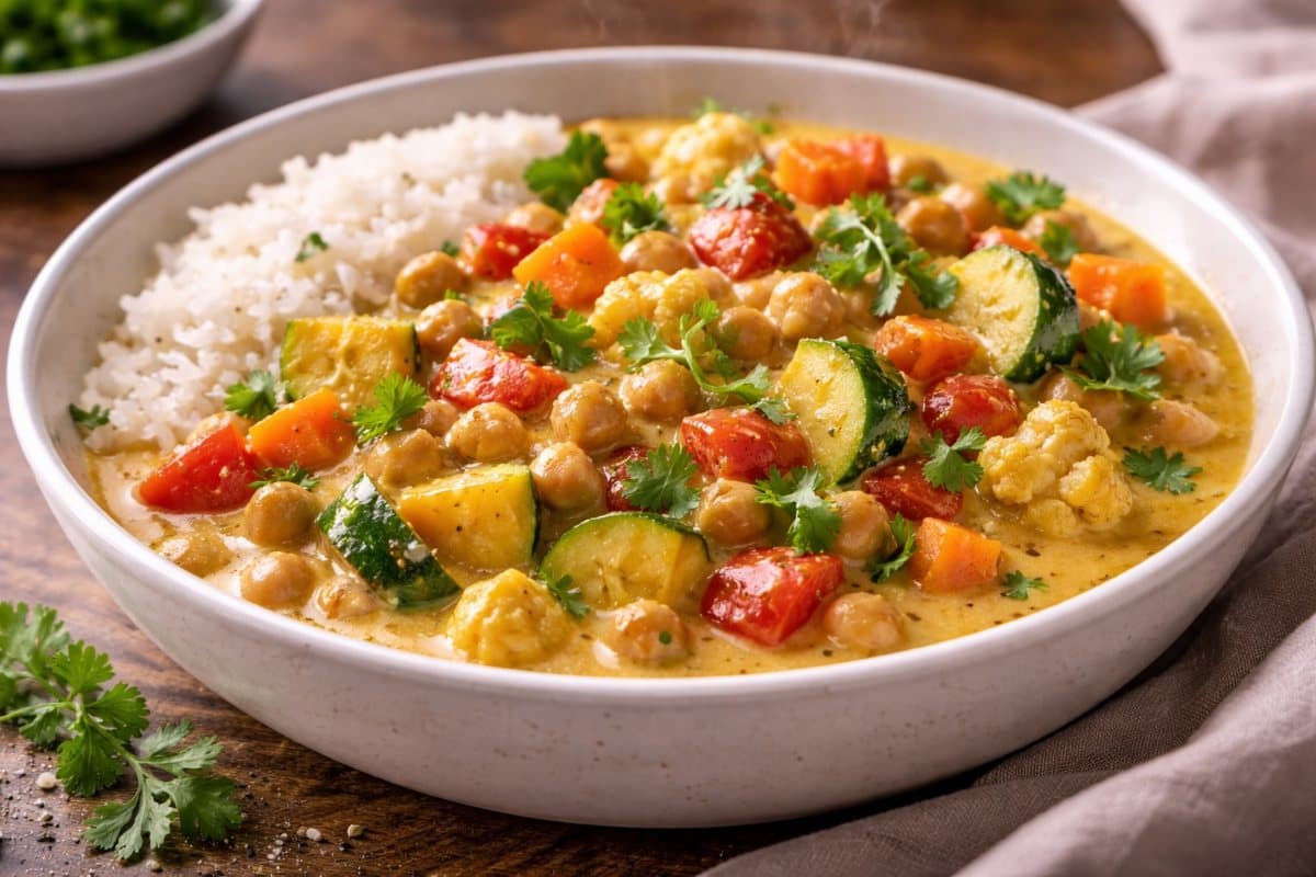 Curry de légumes au lait de coco