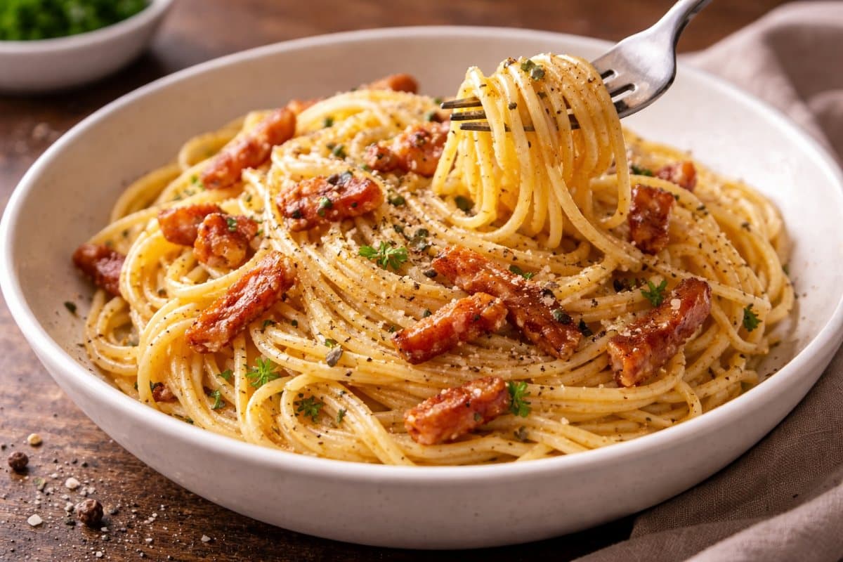 Pâtes carbonara (sans crème)