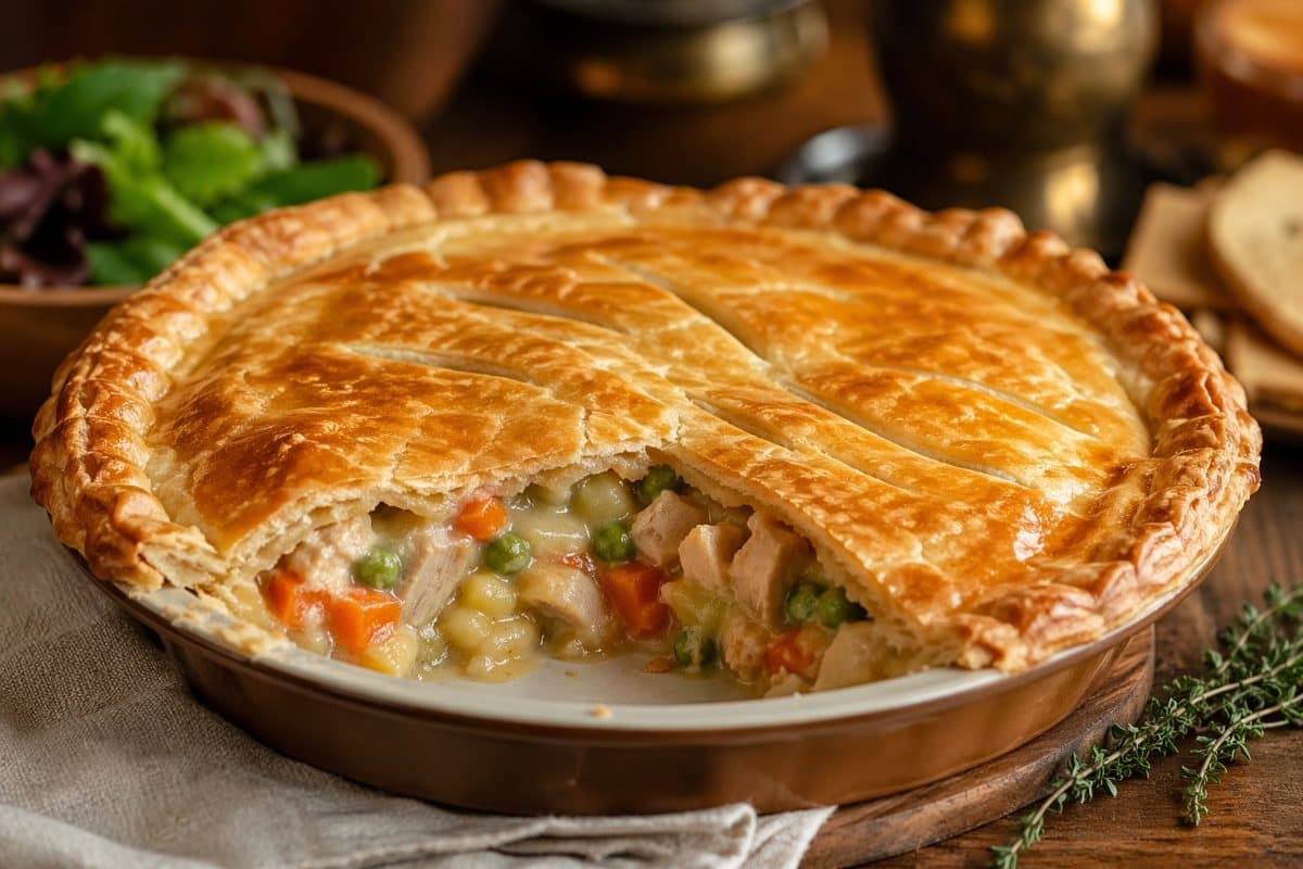 Pâté au poulet crémeux à la macédoine