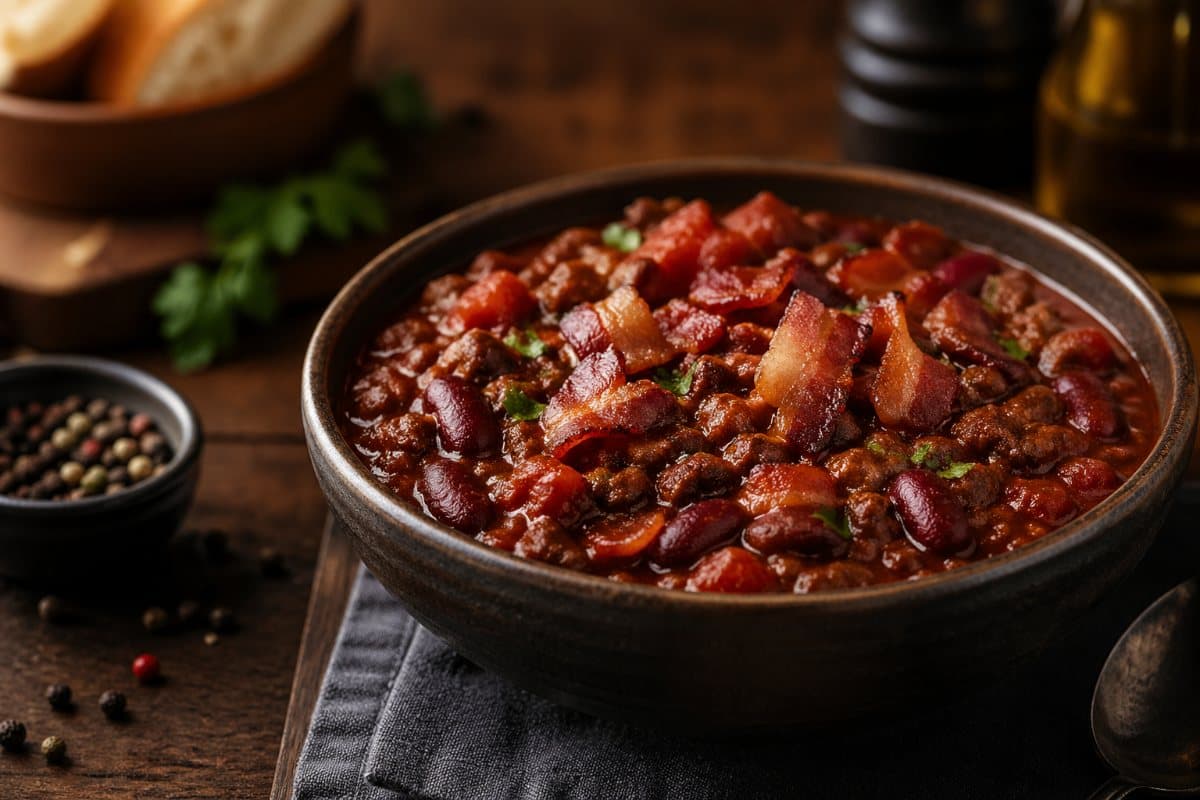 Chili con carne au bacon