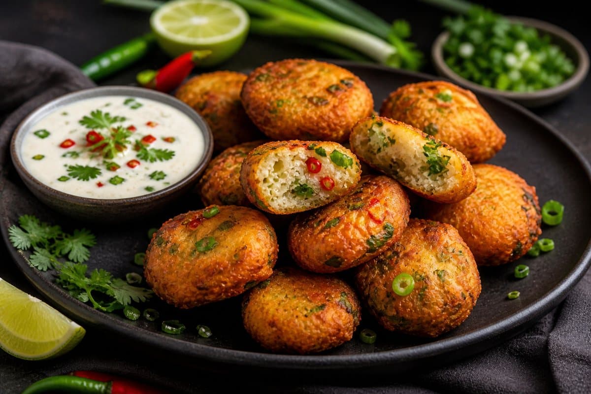 Chilli puff croustillant et sauce yogourt lime