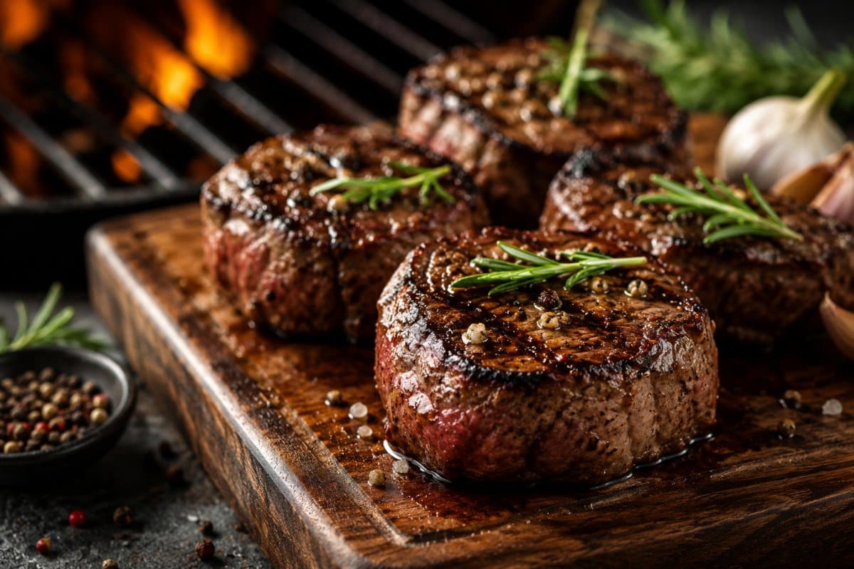 Filet de bœuf mariné saisi au BBQ