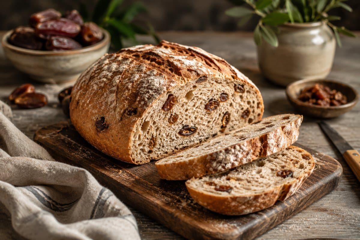 Pain artisanal aux dattes