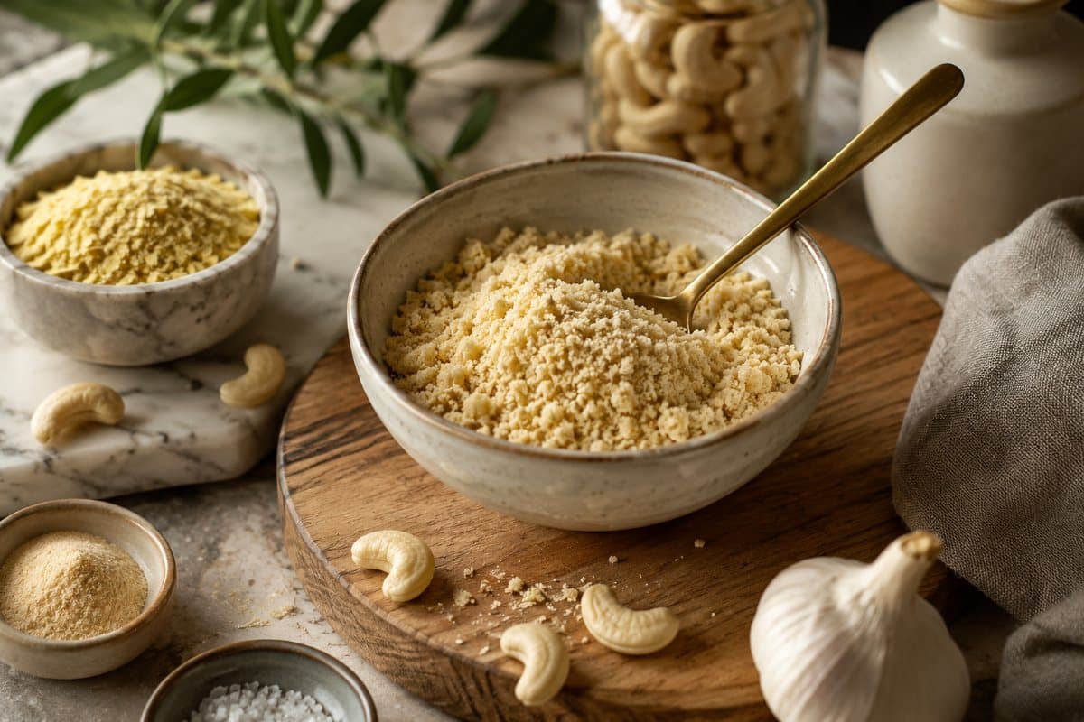 Parmesan végane à la levure nutritionnelle