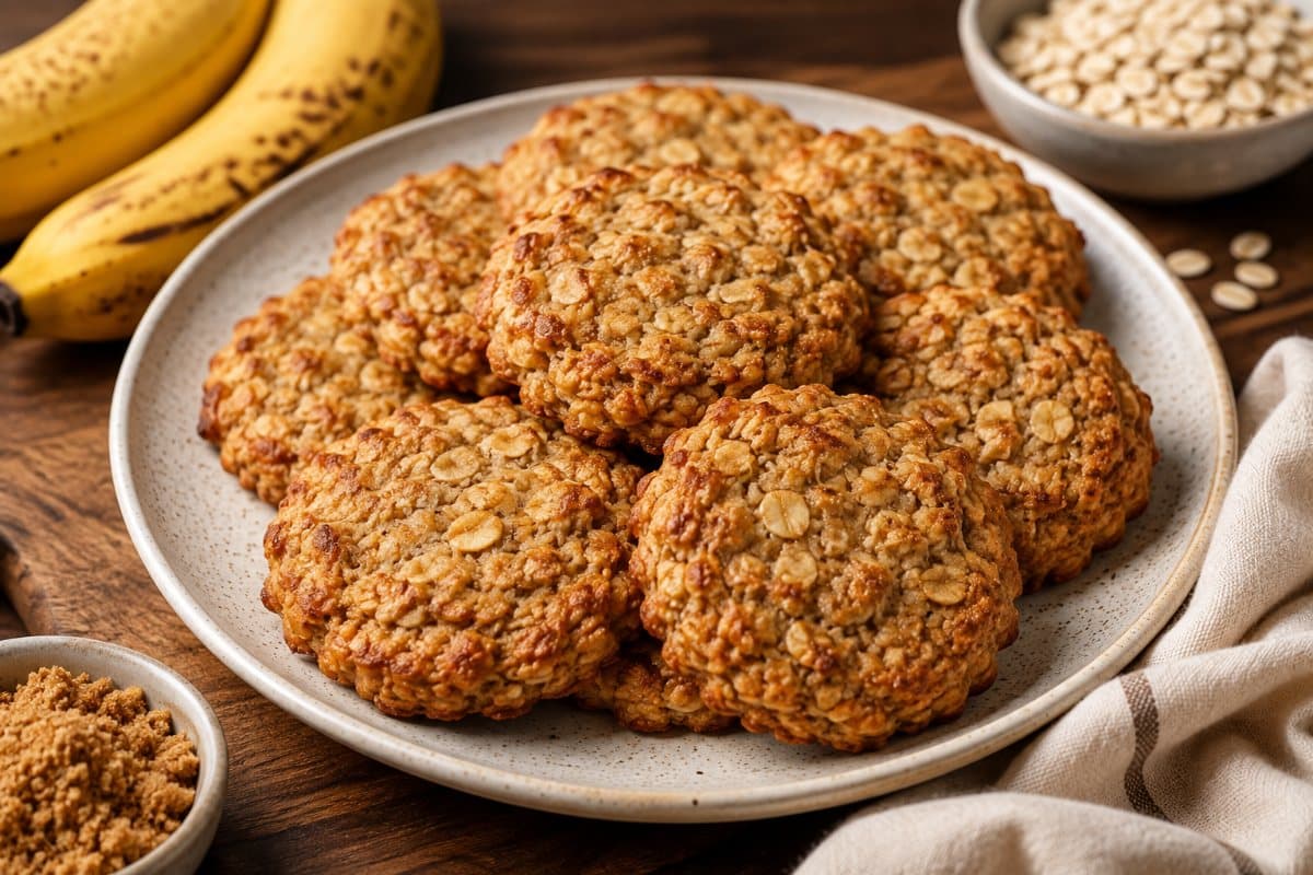 Galettes-biscuits banane et avoine