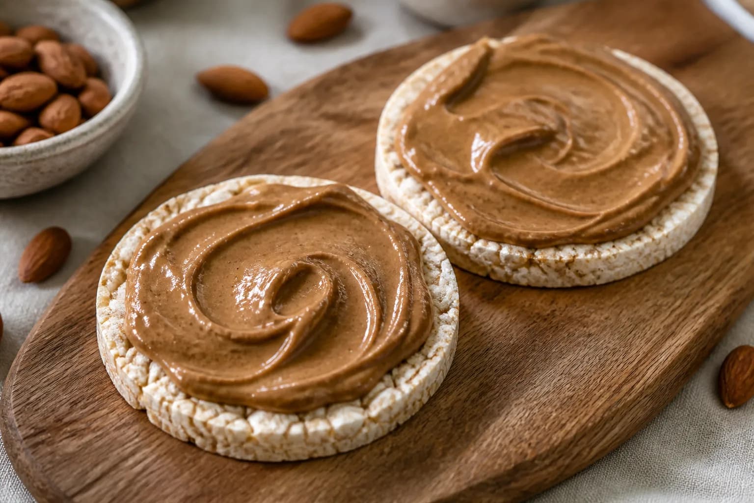 Galettes de riz et beurre d’amande
